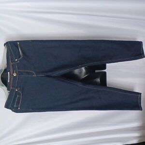 Red Blue Denim skinny jeans, sz 11, stretchy
